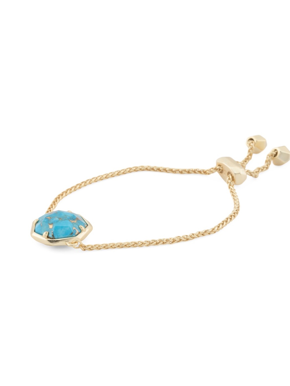 Kendra Scott Gold Bracelet with Turquoise Stone